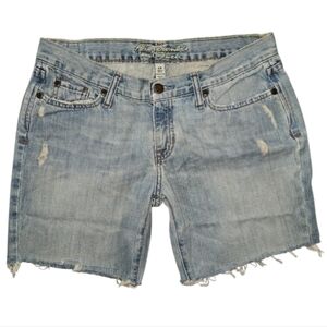 Abercrombie & Fitch Distressed Light Blue Jean Shorts 100% Cotton Size 6
